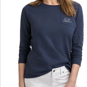 Vineyard vines long sleeve whale print tee